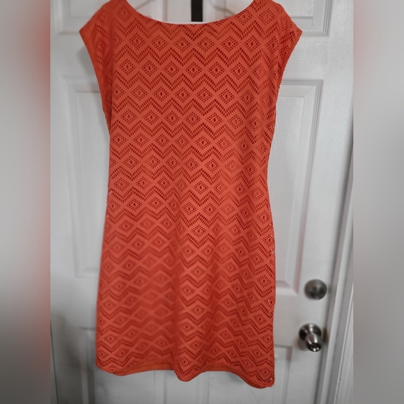 Olivia Matthew's Woman's Sleeveless Knit Dress, Size: 1X, Color: Orange - Picture 8 of 15